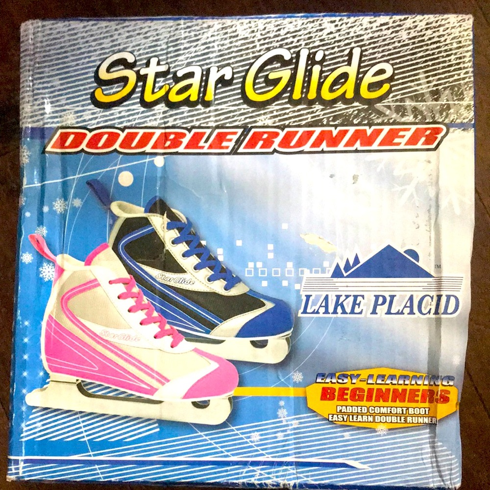 Starglide Size 11 Junior Girls Double Runner Beginner Figure Ice Skate Pink NWOT